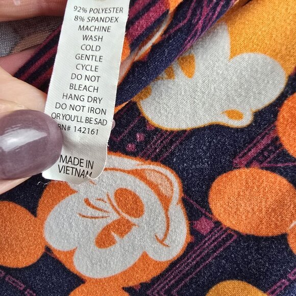 Disney Mickey Mouse Print Leggings Soft Stretchy Knit Graphic Pants - Picture 4 of 6